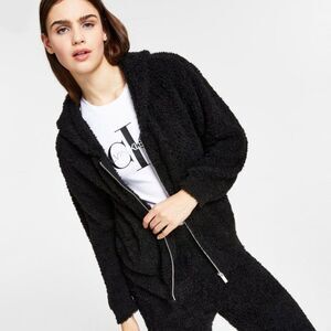 Calvin Klein Jeans Zip-Up Teddy Hoodie